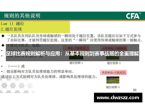 足球比赛规则解析与应用：从基本规则到赛事战略的全面理解