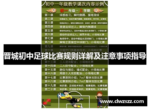 晋城初中足球比赛规则详解及注意事项指导